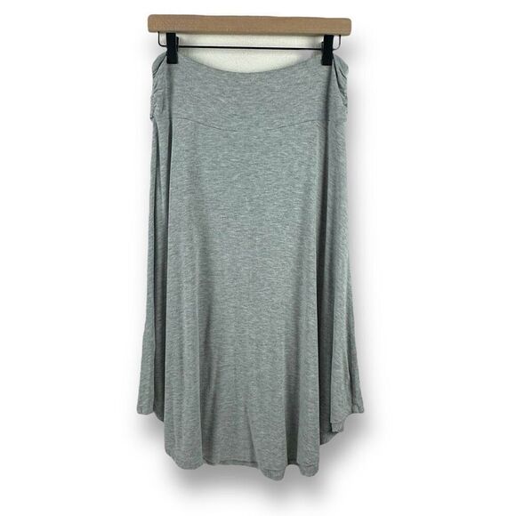 Artisan NY Women's M Pull On Midi Skirt Gray Casual Basic Lounge Comfy Relaxed - Picture 1 of 9